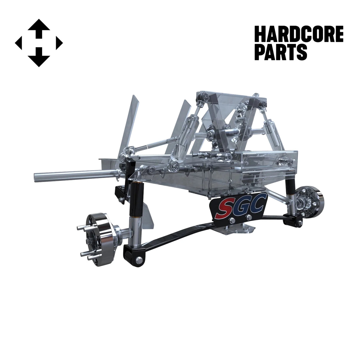 Hardcore Parts 4" Spindle Extension Lift Kit for Club Car DS (1982-2010) Golf Cart