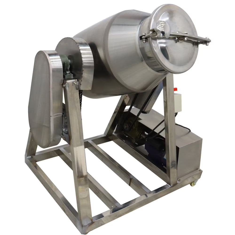 PreAsion 60L Stainless Steel Dry Powder Mixer Metal Metallurgy Powder Blender Drum Powder Blender 110V