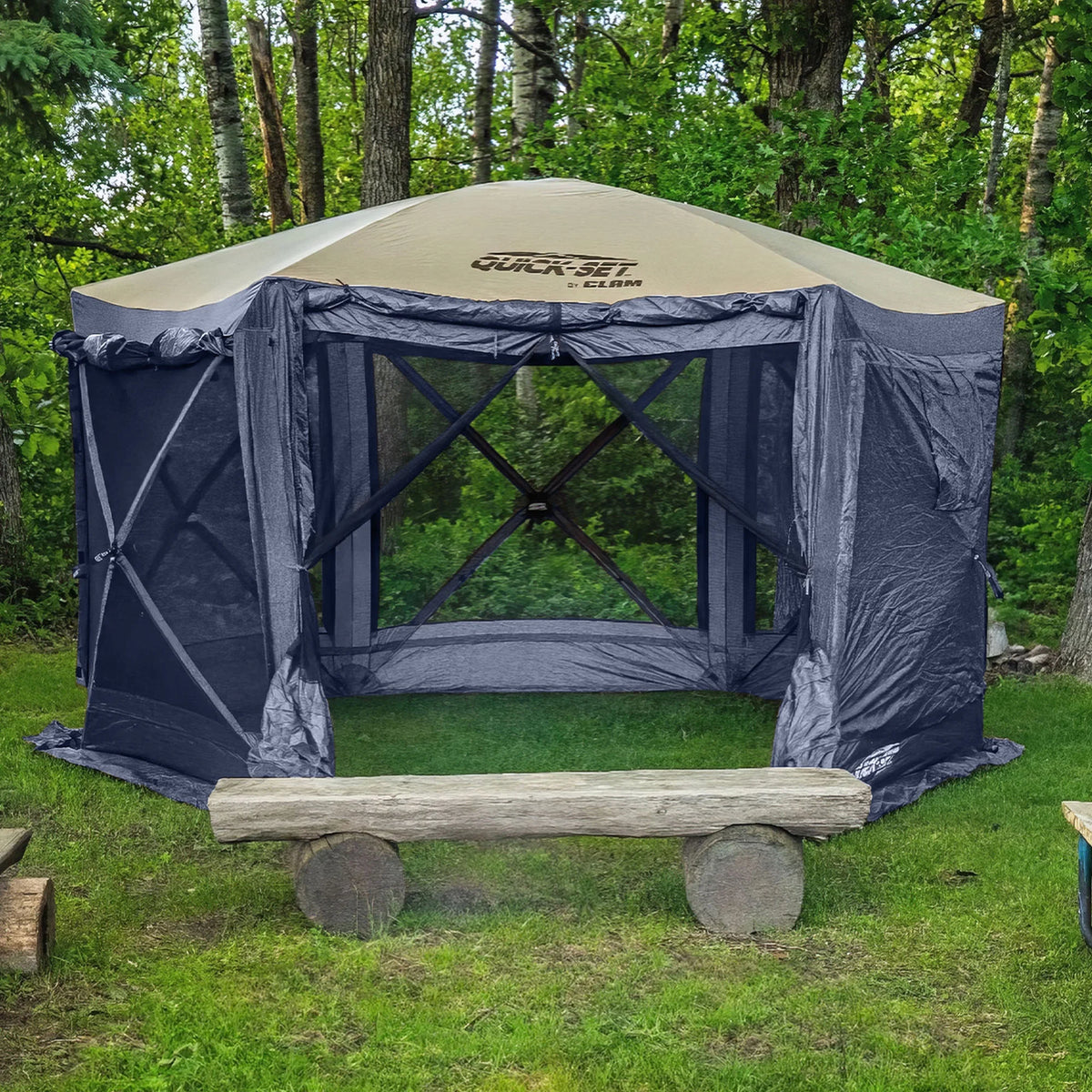 Clam Quick Set Pavilion Portable Camping Outdoor Gazebo Canopy Screen