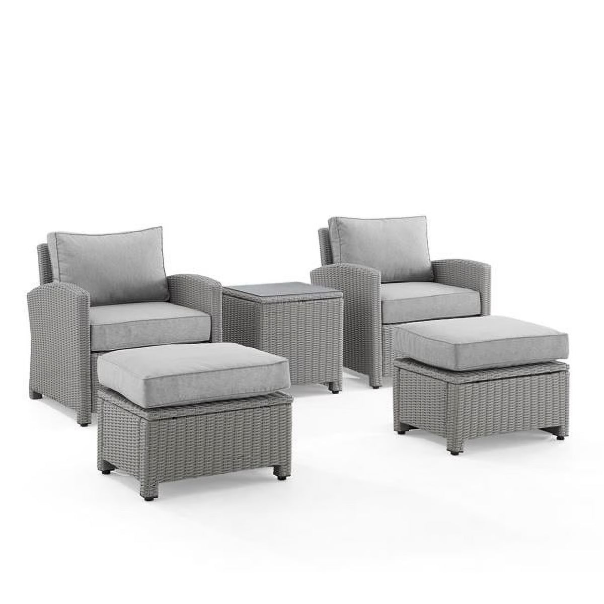 Bradenton 5Pc Outdoor Wicker Chair Set