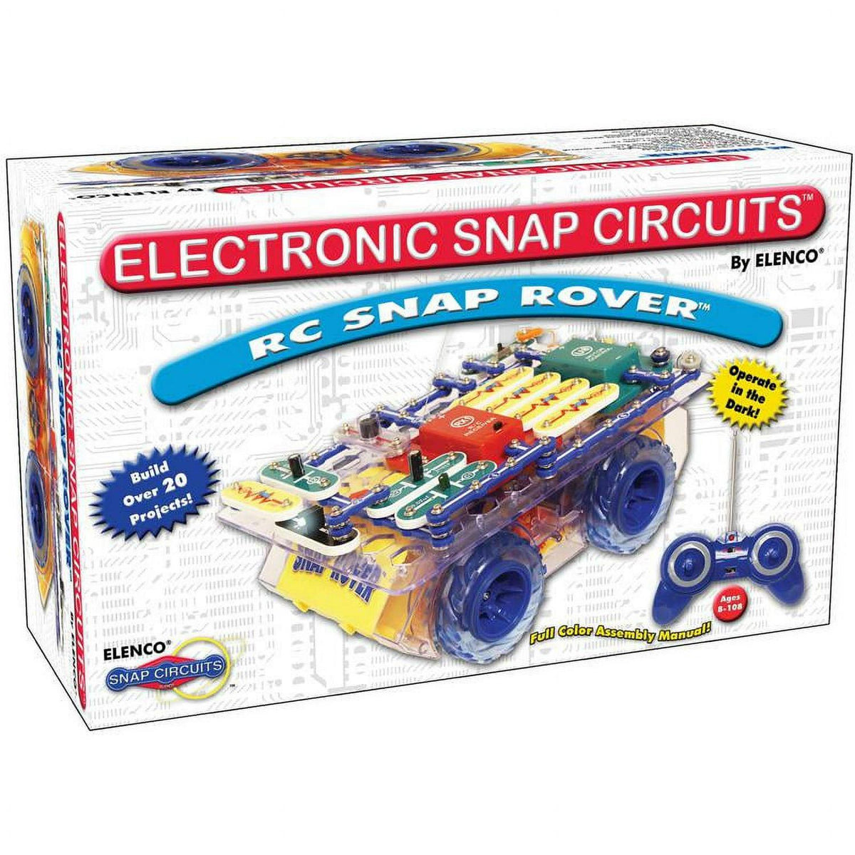 Snap Circuits® R/C Snap Rover Electronics Exploration Science Kit | STEM Radio Control Vehicle for Ages 8+ | SCROV10
