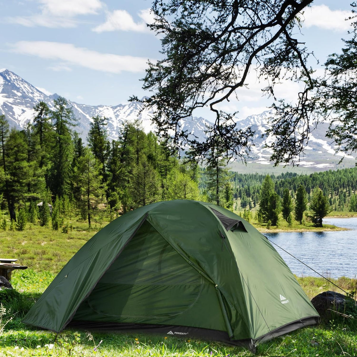 Camping Tent 2/3/4 Person, Professional Waterproof & Windproof Lightweight Backpacking Tent Suitable for Outdoor,Hiking,Camping, Mountaineering and Travel