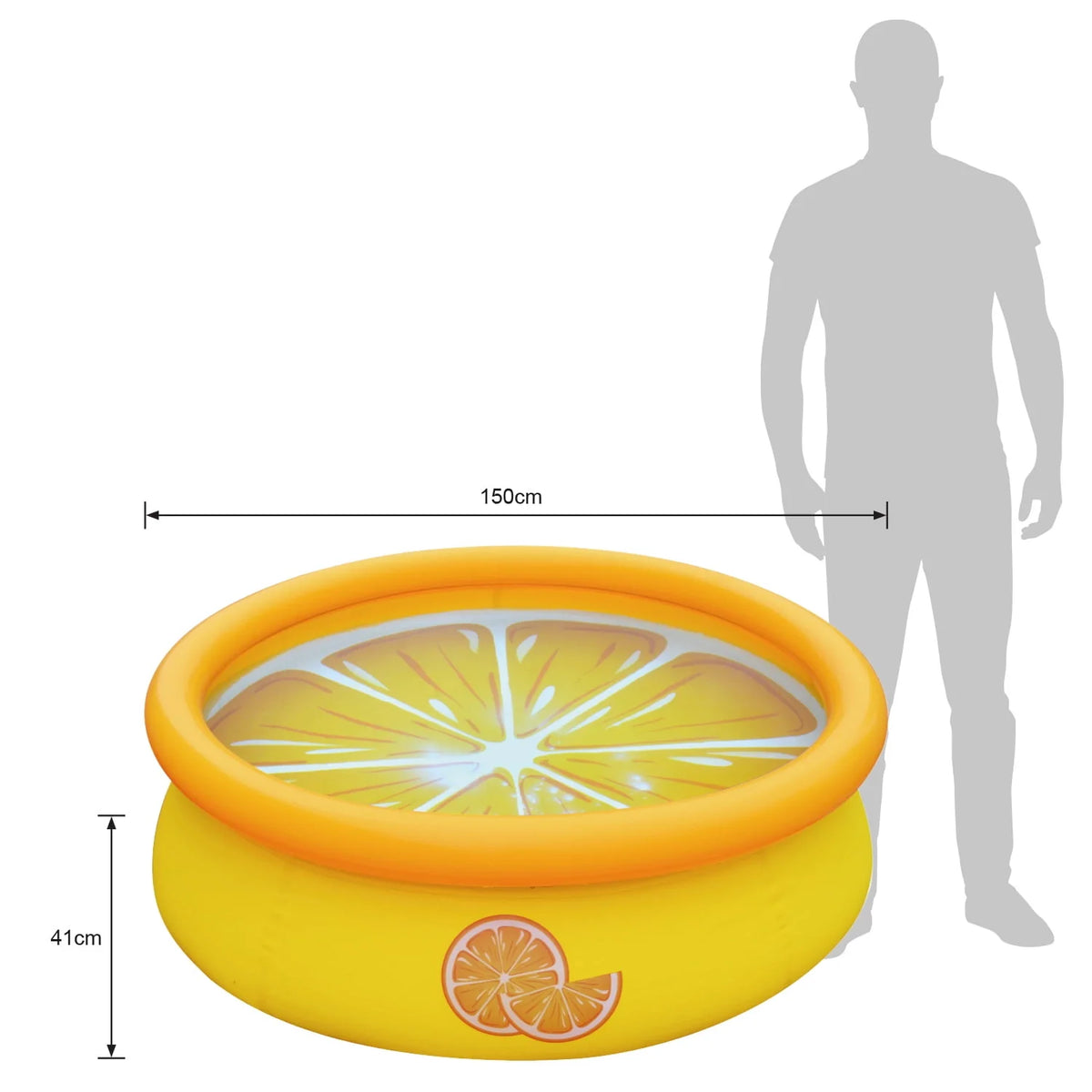 JLeisure Sun Club 17789 5' x 16.5" 3D Orange Inflatable Outdoor Backyard Kids Swimming Pool