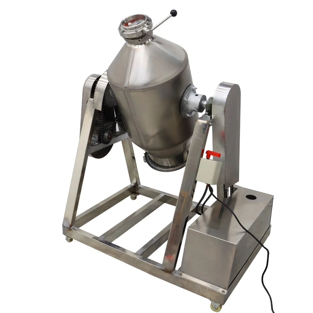PreAsion 60L Stainless Steel Dry Powder Mixer Metal Metallurgy Powder Blender Drum Powder Blender 110V