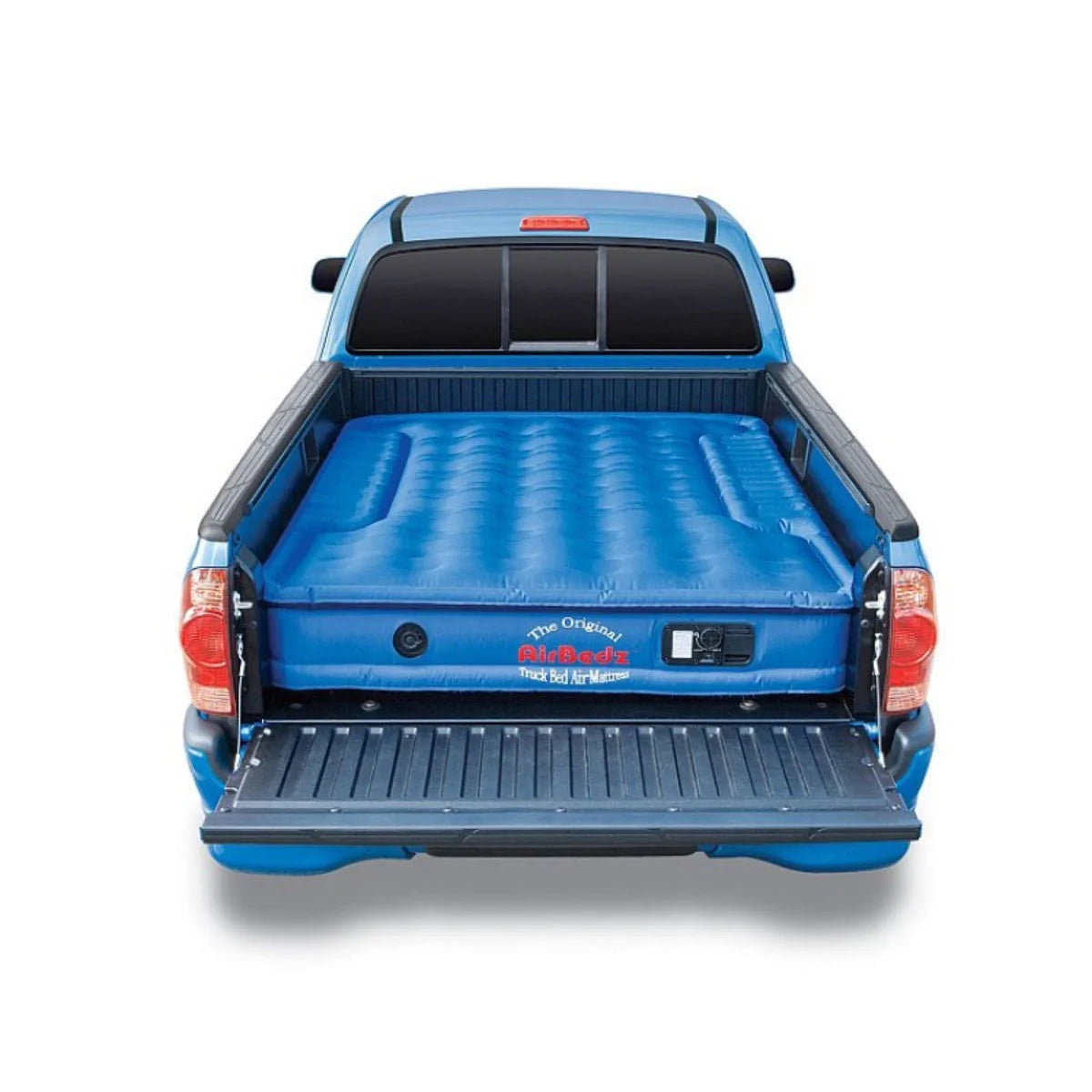 Airbedz by Pittman Outdoors - Truck Bed Air Mattress Full Size 8.0' Ft Bed With Built-In Rechargeable Battery Air Pump Blue
