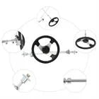 Direct Replacement Front Axle Kit Front Steering Assembly Tie Rod Wheels Go Kart Drift Trike Steering Go kart Tie Rod Ball Joint Type