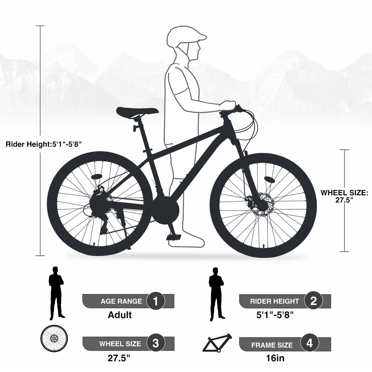 Zukka Mountain Bike 27.5 inch 21 Speed Aluminum Alloy Hardtail Dual Disc Brake Bicycle for Adult Unisex Blue