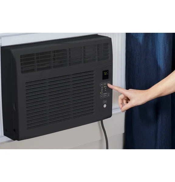 GE? 6,000 BTU Electronic Window Air Conditioner for Small Rooms up to 250 sq ft., Black