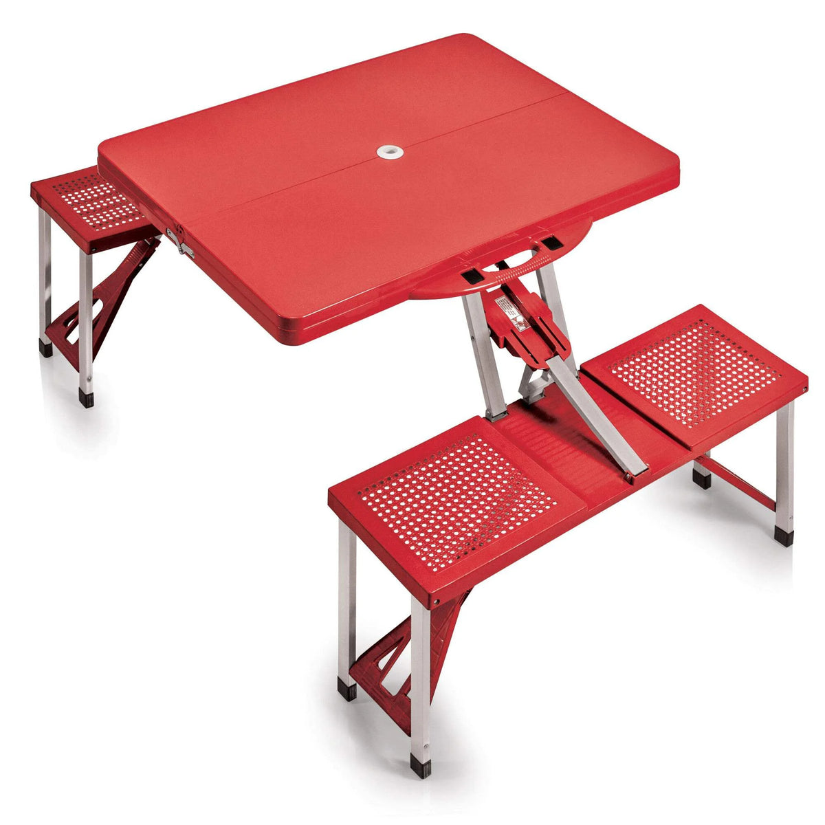 Picnic Time Red Folding Picnic Table