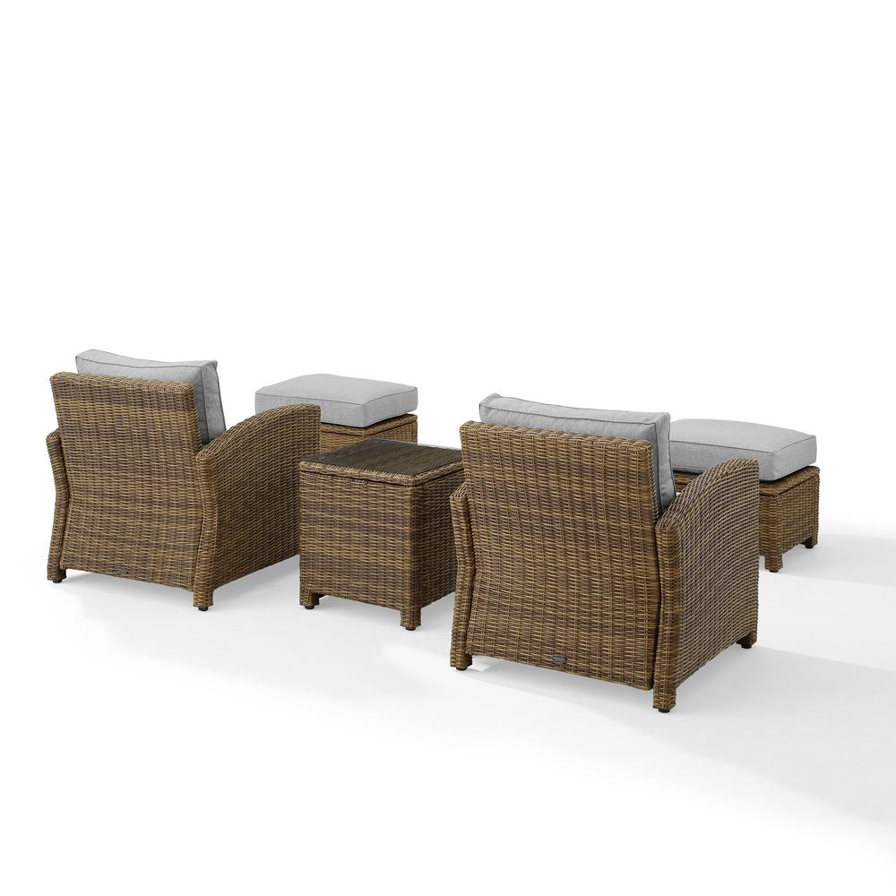 Bradenton 5Pc Outdoor Wicker Chair Set