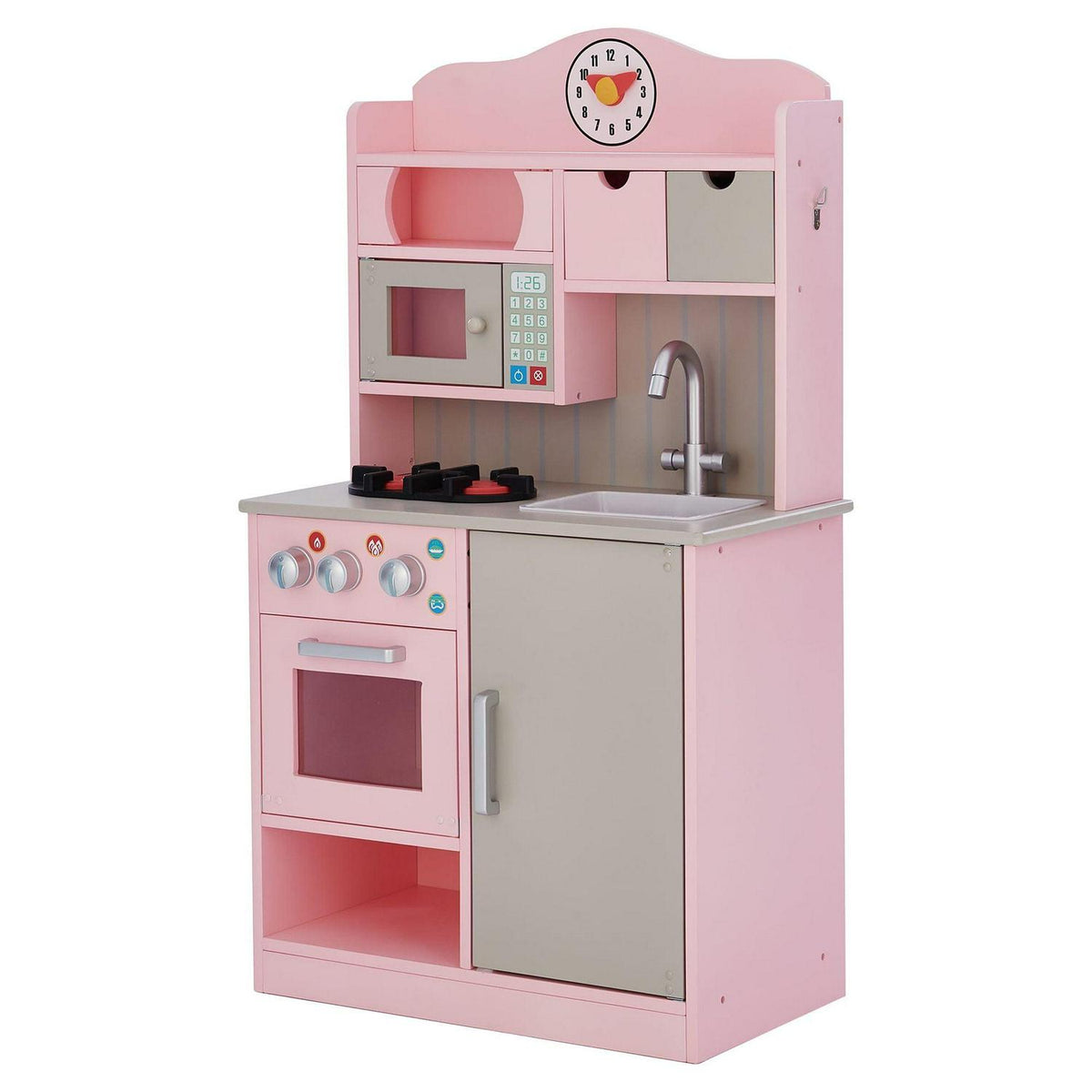 Teamson Kids - Little Chef Florence Classic Play Kitchen - Pink / Grey