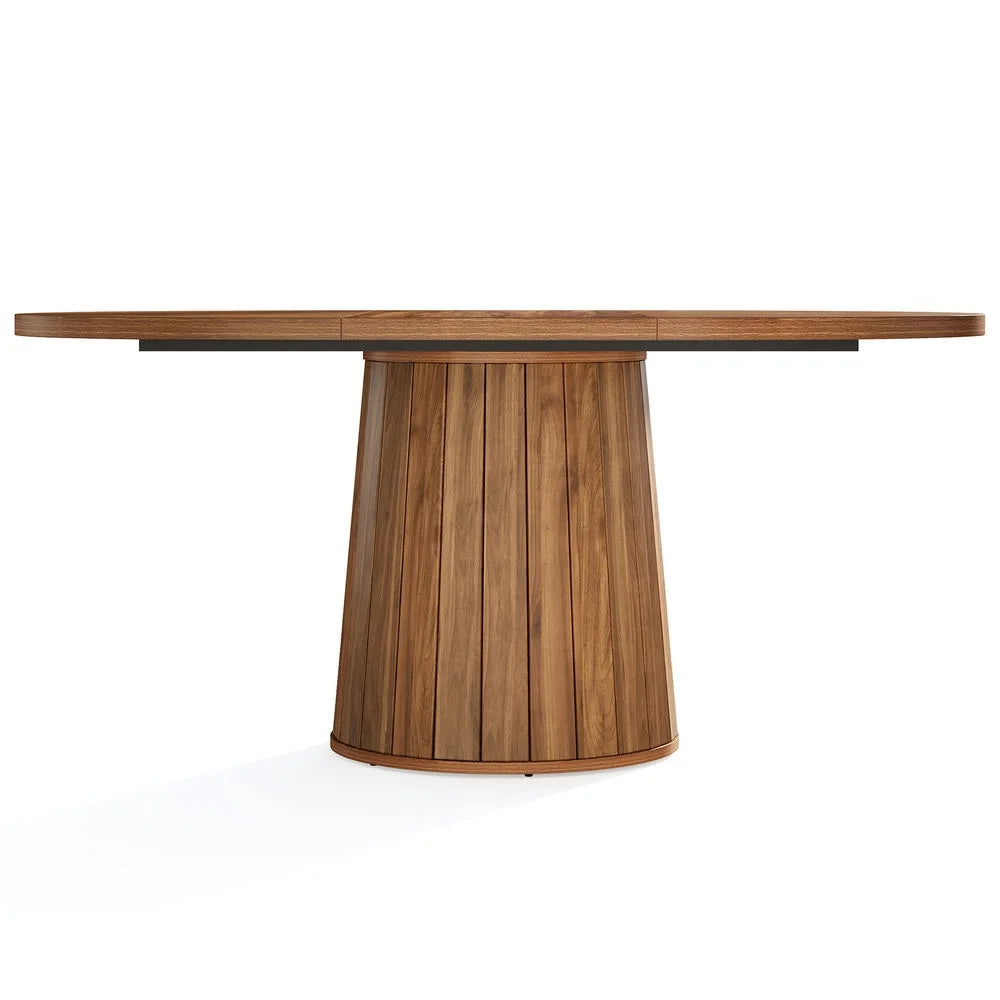 Topcobe 55" Dining Table, Wood Oval Kitchen Dinner Tables, Modern Kitchen Table, Pedestal Dining Table, Kitchen & Dining Room Furniture