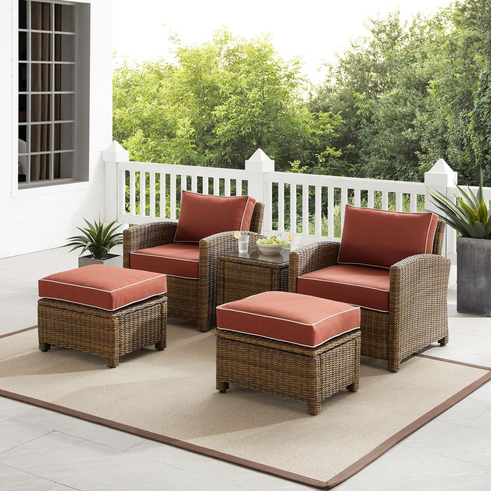 Bradenton 5Pc Outdoor Wicker Chair Set