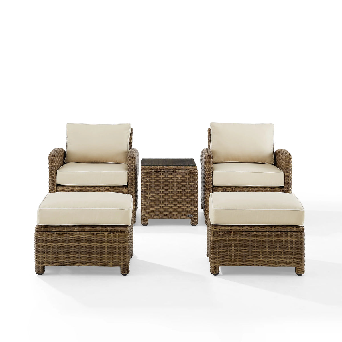 Bradenton 5Pc Outdoor Wicker Chair Set