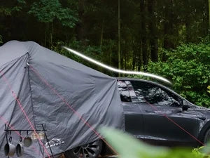 ACtent for Tesla Model 3&Y, Pop-Up SUV Tent w. Awning for Car Camping, Connects to Tesla Tailgate for Air-Conditioning, Sleeps 6 Adults, 10'x8.2' - Desert Sand