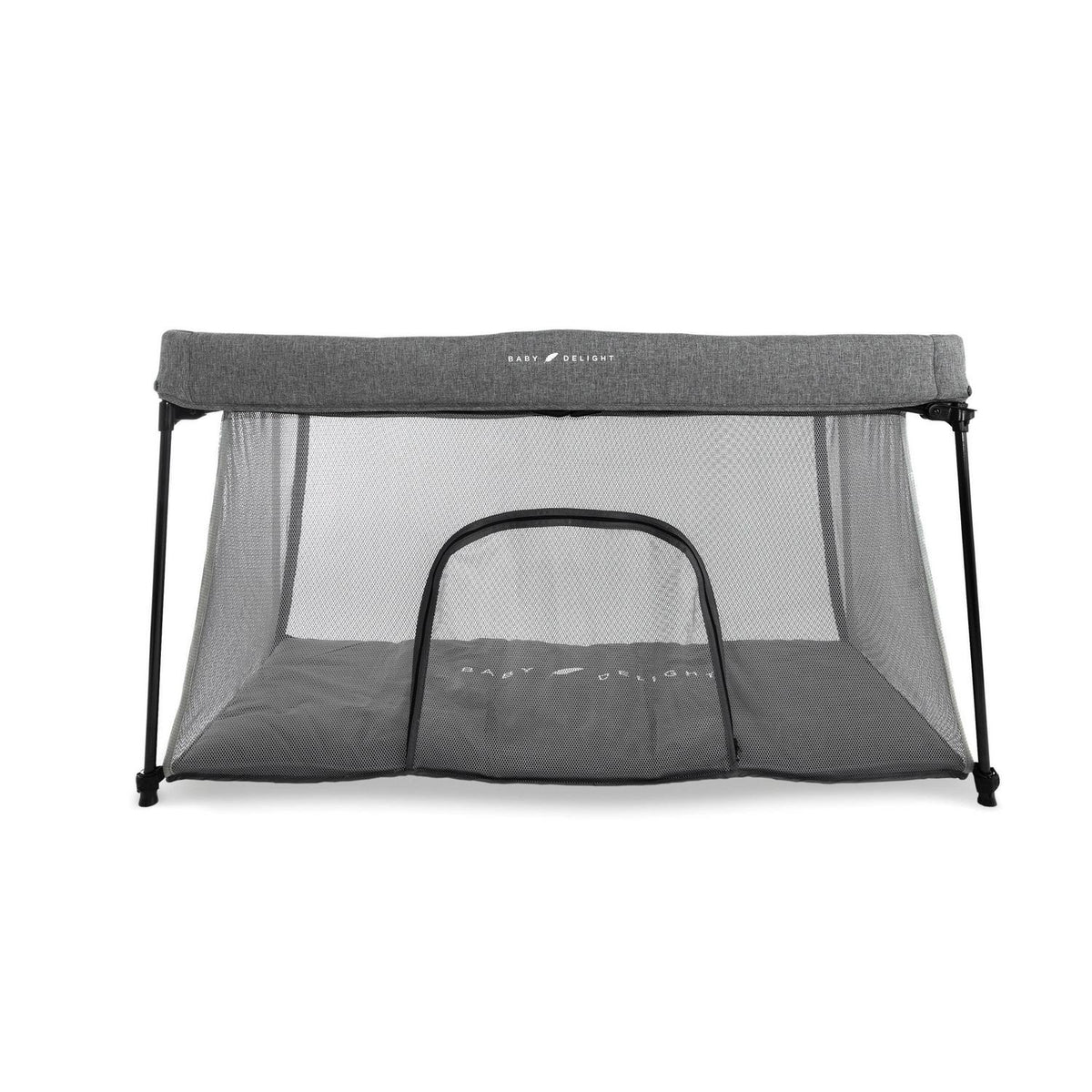 Baby Delight Deluxe Portable Crib &amp; Toddler Playard. Charcoal Tweed (Unisex)