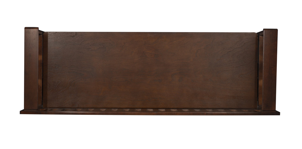 Linon Cynthia Slat Back Wood Bench with Flip Top Storage, 50"L x 17"D x 32"H, Walnut Brown