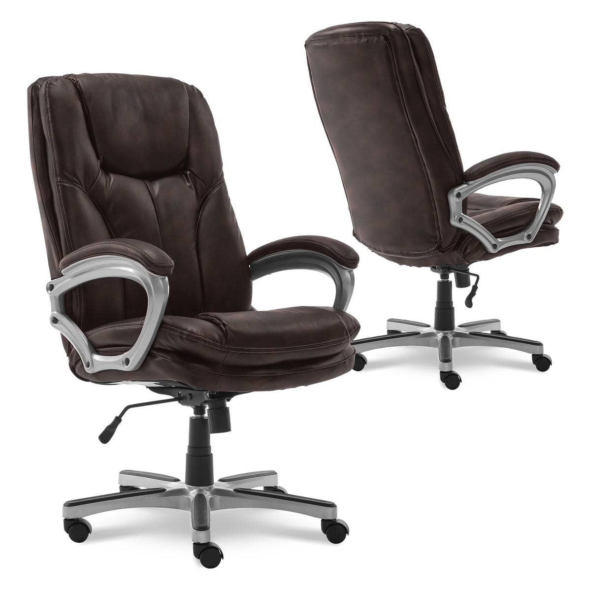 Serta Puresoft Faux Leather Executive Big & Tall Office Chair - Roasted Chestnut