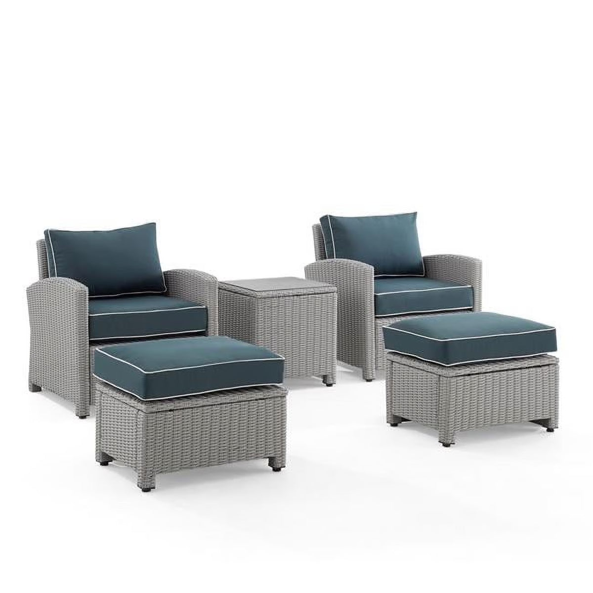 Bradenton 5Pc Outdoor Wicker Chair Set