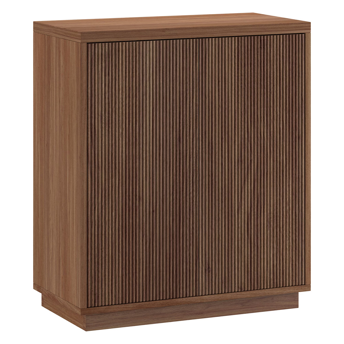 Evelyn&Zoe Modern/Contemporary 28 Wide Satin Walnut Accent Cabinet