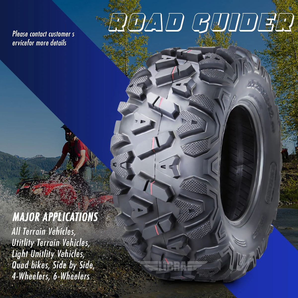 Set of 4 ATV/UTV Tires 26x9-12 26x9x12 Front 26x11-12 26x11x12 Rear 10277/278