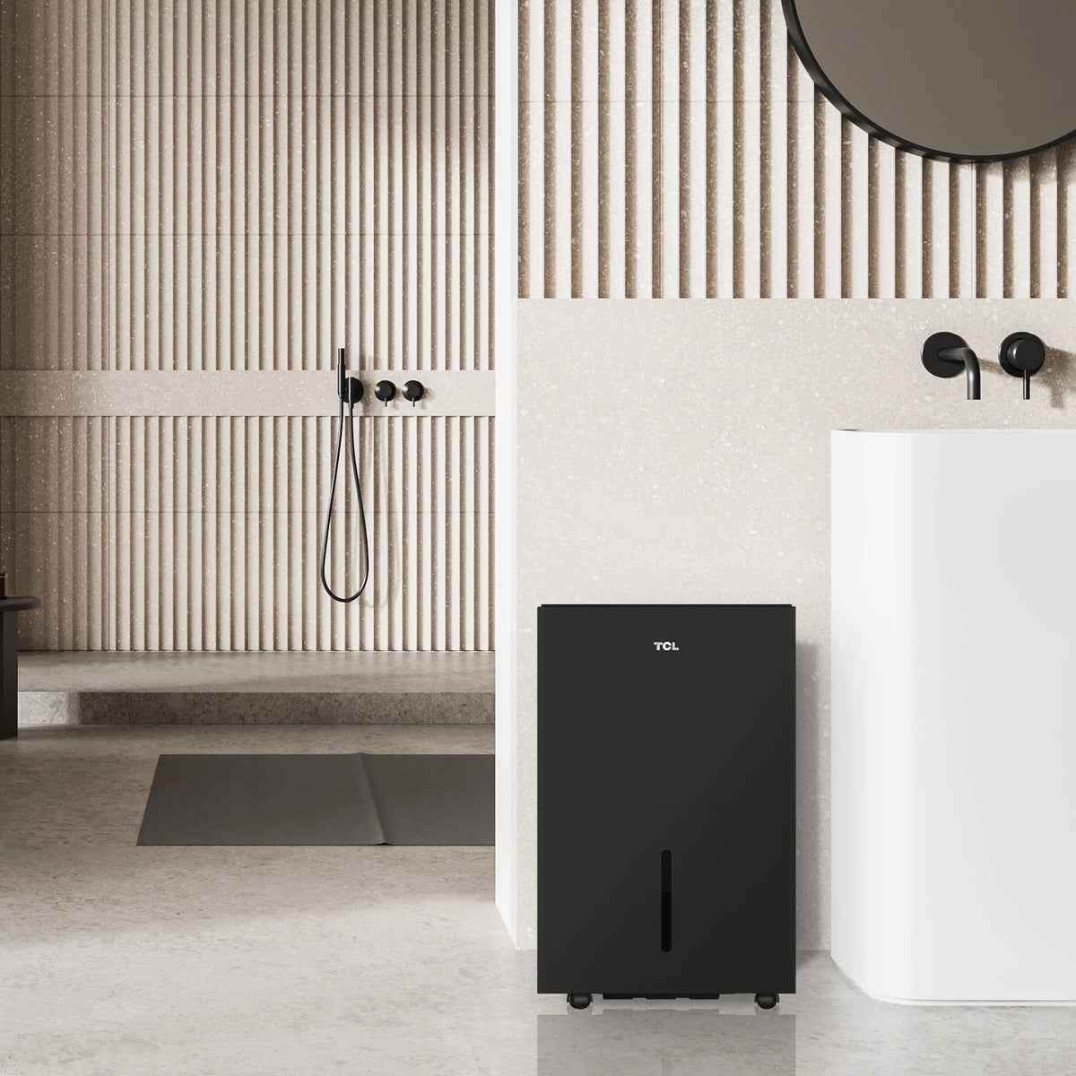 TCL 50 pt 4,500 sq ft Smart Dehumidifier with Pump White - Energy Star 2024, Works with Alexa/Google Assistant