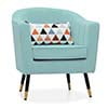Magshion Accent Chair Upholstered Living Room Chair Comfy Reading Chair Modern Single Sofa with Cushion Lounge Arm Chair for Living Room Bedroom, Orange