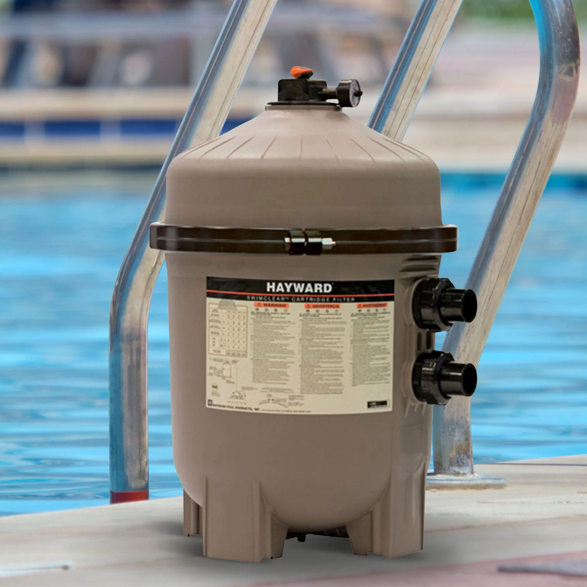 Hayward W3C3030 325 Square Feet SwimClear Outdoor In Ground Pool Cartridge Filter with Rapid Release Air Valve and Secure Flange Clamp
