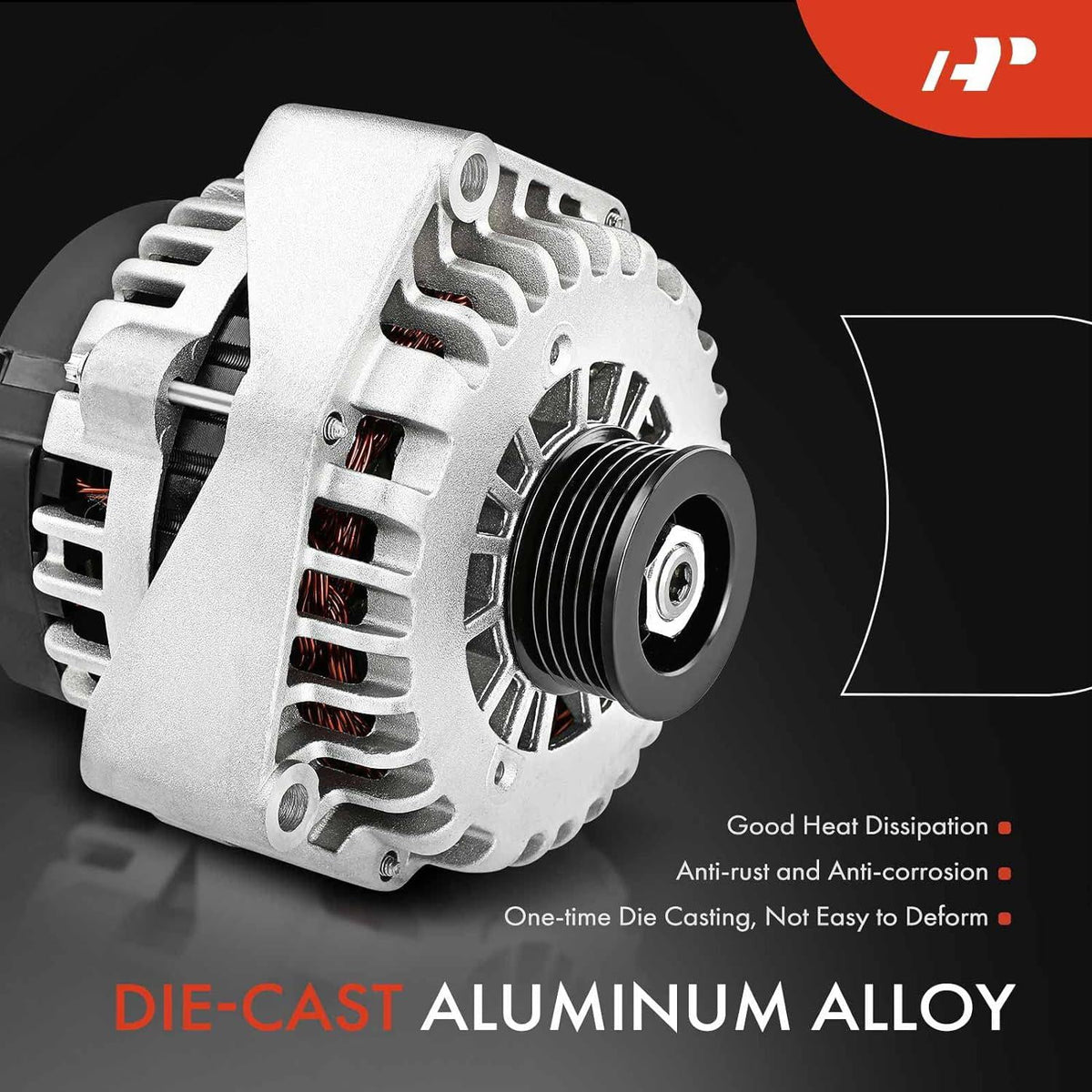 A-Premium Alternator with 12V 120A for Chevrolet Chevy Equinox 2010-2017 & GMC Terrain & Buick Regal - L4 2.4L