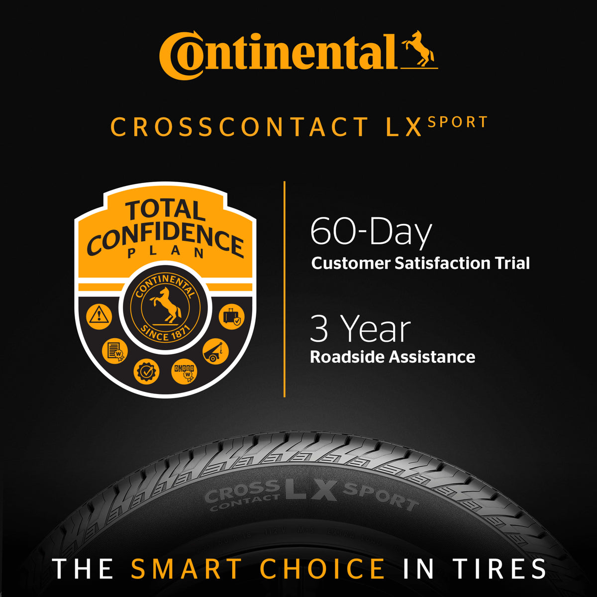 Continental CrossContact LX Sport All Season 235/60R18 103H Passenger Tire