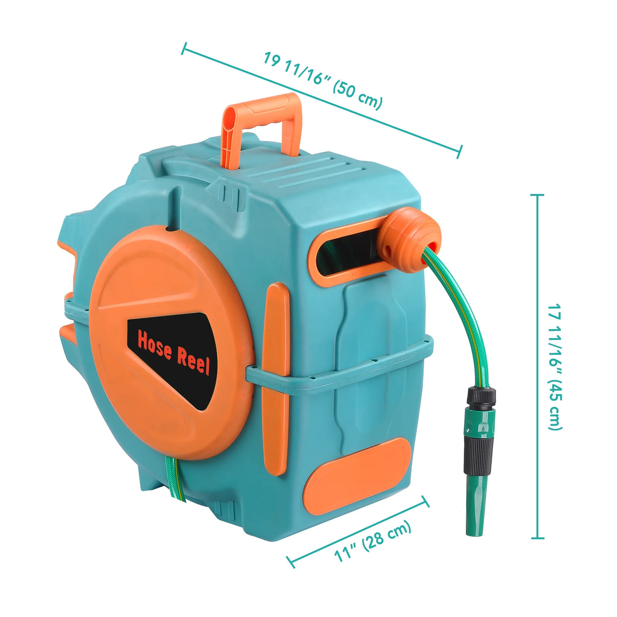 Yescom 65ft Retractable Water Hose Reel Auto Rewind Garden Watering Garage Car Sprayer Wall Mount