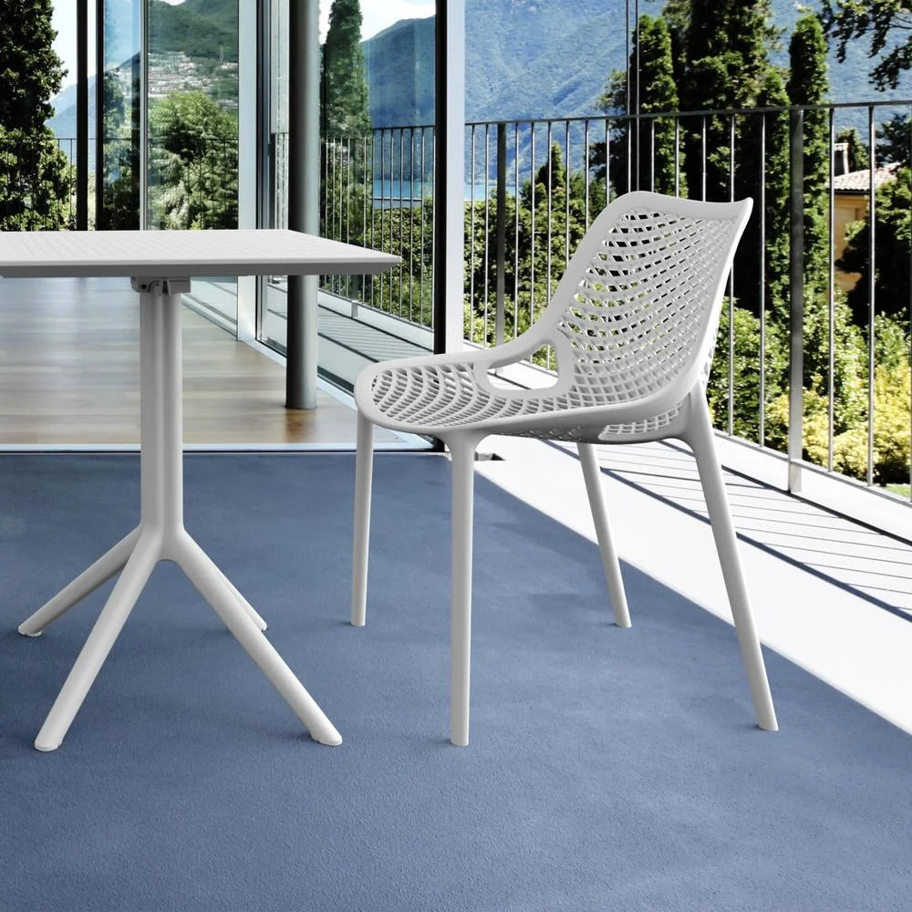 Compamia Air XL Outdoor Patio Dining Arm Chair in Dark Gray