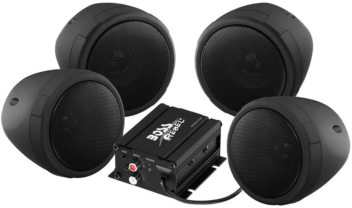 Boss Audio Systems MCBK470B Motorcycle Speaker Amplifier, Bluetooth, 3?Speakers