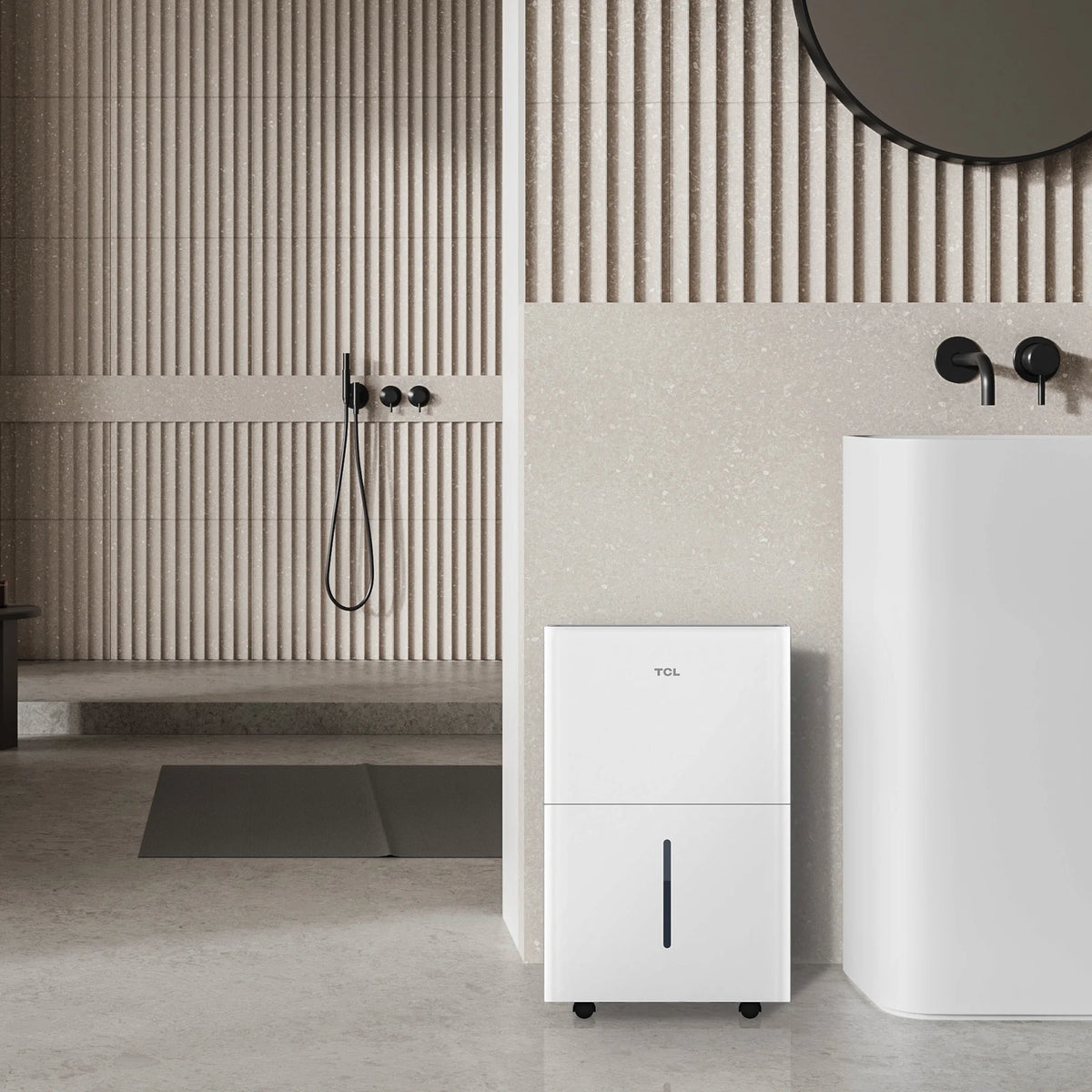 TCL 50 pt 4,500 sq ft Smart Dehumidifier with Pump White - Energy Star 2024, Works with Alexa/Google Assistant