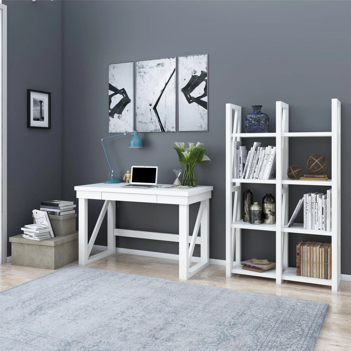Crestwood Computer Desk, White