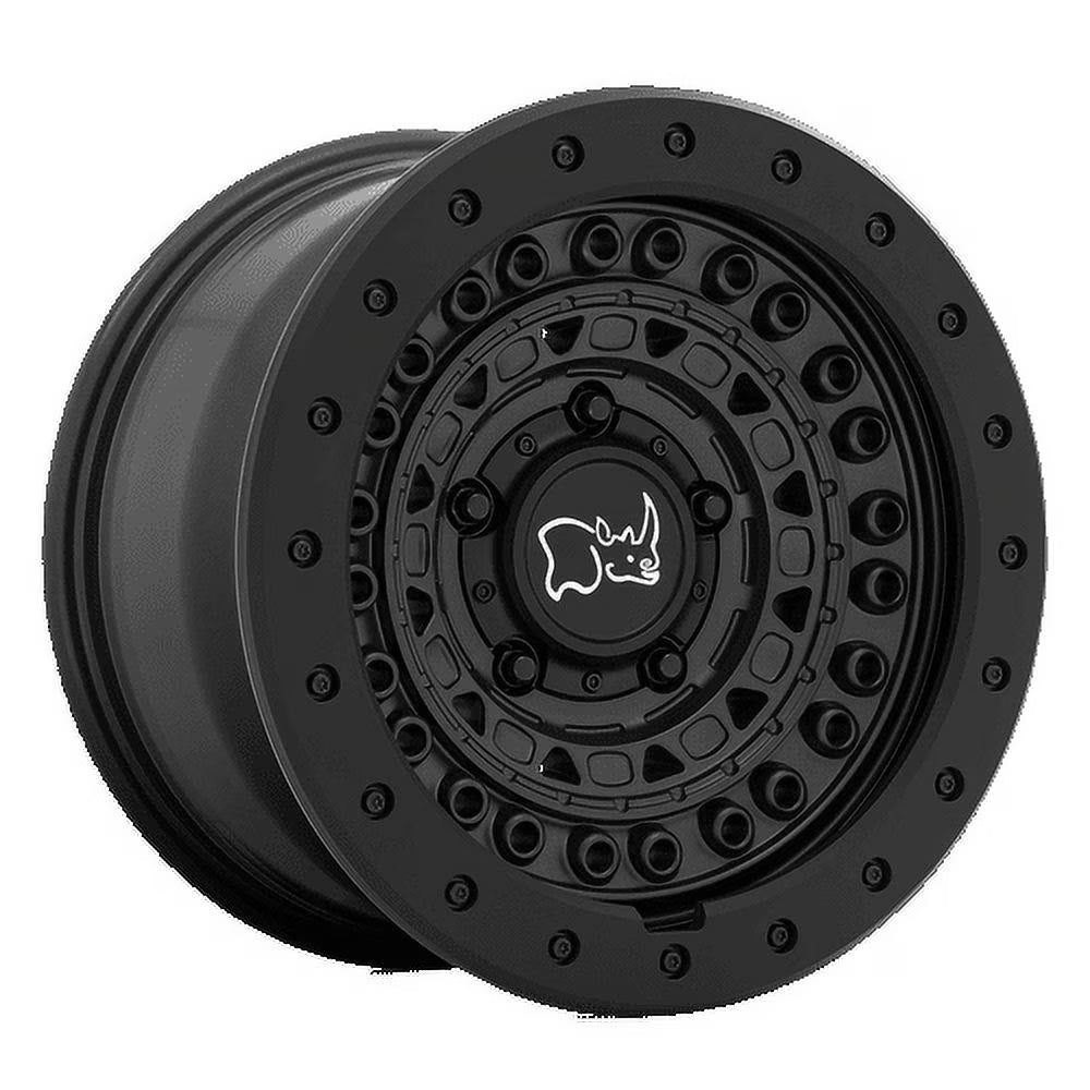 Black Rhino Aluminum Rim BARRICADE 17X8.5in Gun Black with Black Rock Guard Finish, 1785BCD-45127G71