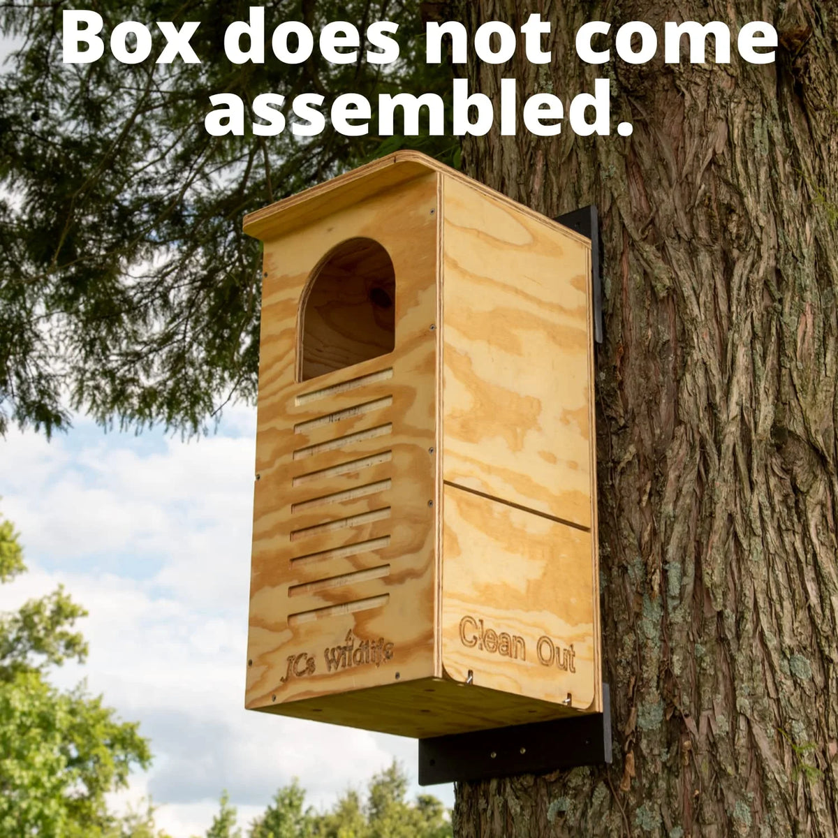 JCS Wildlife Barred Owl Nesting Box DIY Kit - Exterior Grade Treated Plywood - An Owl Box Perfect for Barred Owls