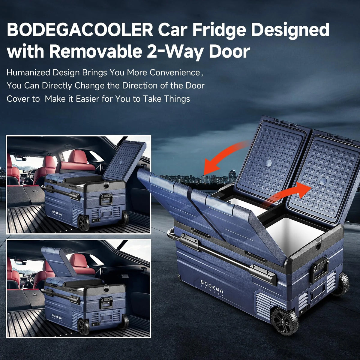 BODEGA 12 Volt 80 Qt.?5L) Car Refrigerator, Portable Freezer, Car Fridge for Camping, Travel,APP Control, Rv