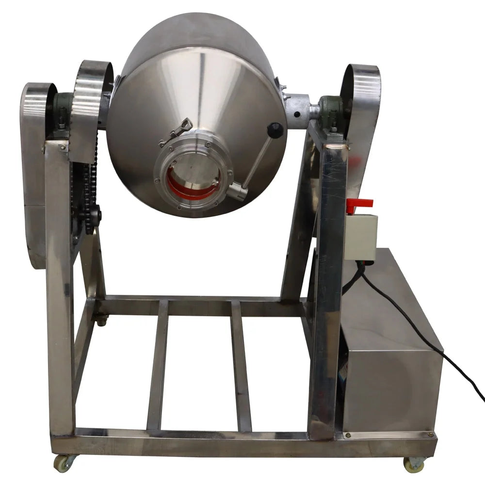 PreAsion 60L Stainless Steel Dry Powder Mixer Metal Metallurgy Powder Blender Drum Powder Blender 110V