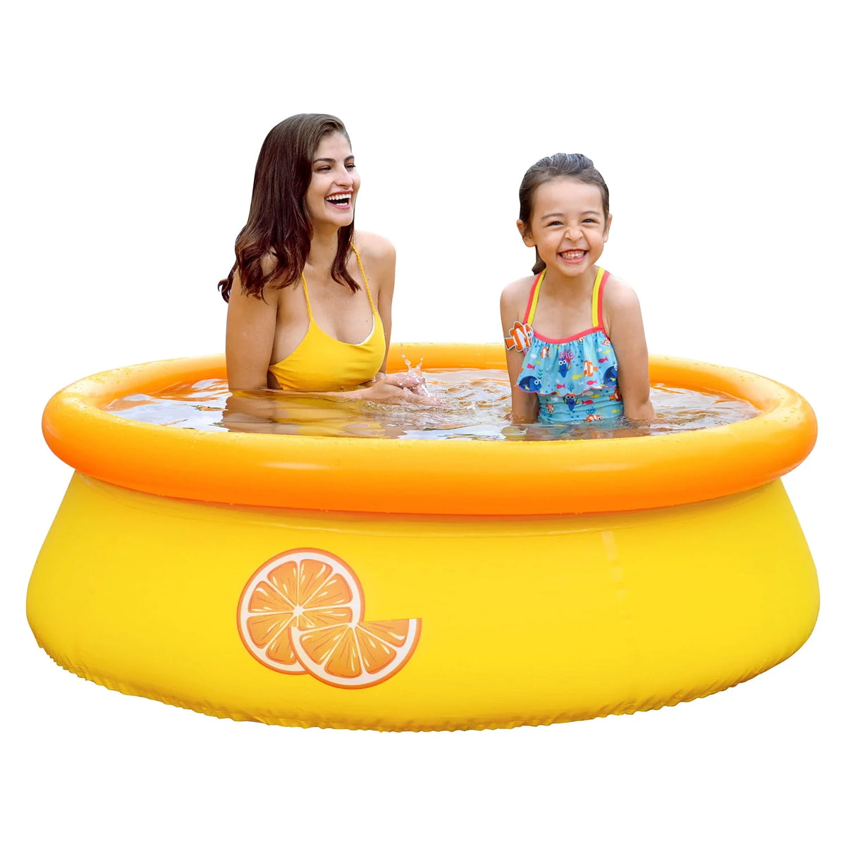 JLeisure Sun Club 17789 5' x 16.5" 3D Orange Inflatable Outdoor Backyard Kids Swimming Pool