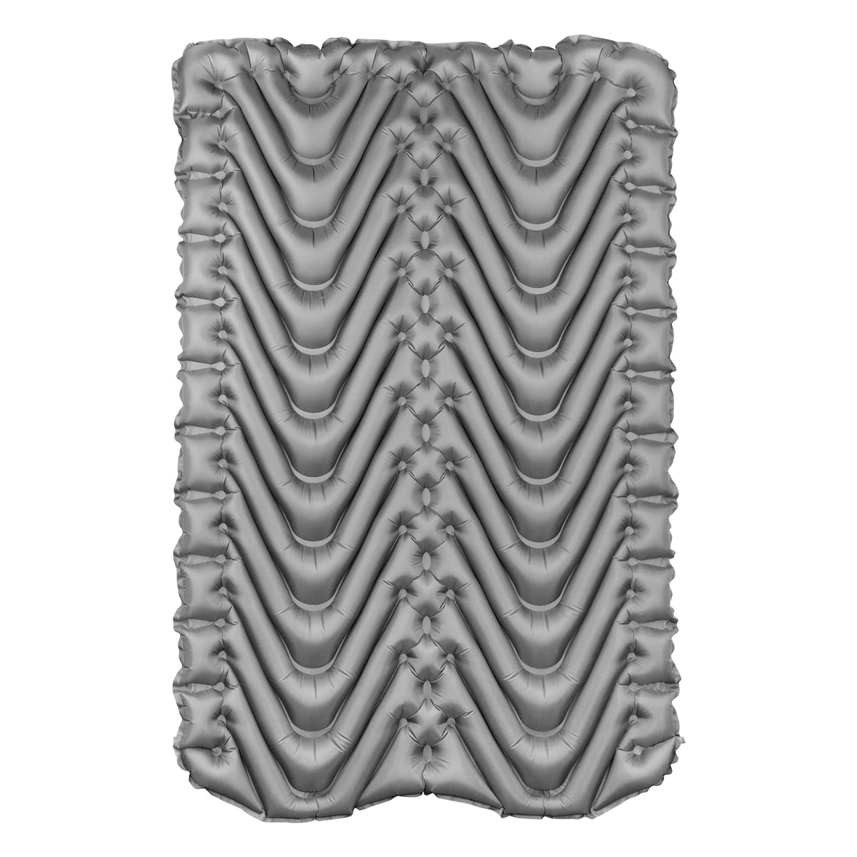 Klymit Double V Sleeping Pad, Extra Wide 2-Person 3-Season Camping Air Matress  with Pump Sack, Blue